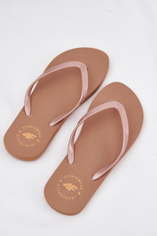 Damskie Japonki Klapki 4FMM00FFLIF018-82S Jasnobrązowe