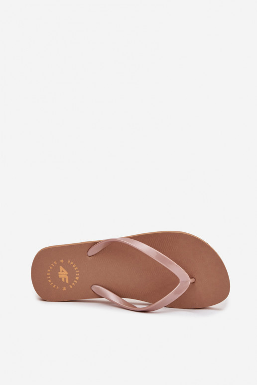 Women's Flip Flops Light Brown 4FMM00FFLIF018-82S Women's Flip Flops Light Brown 4FMM00FFLIF018-82S