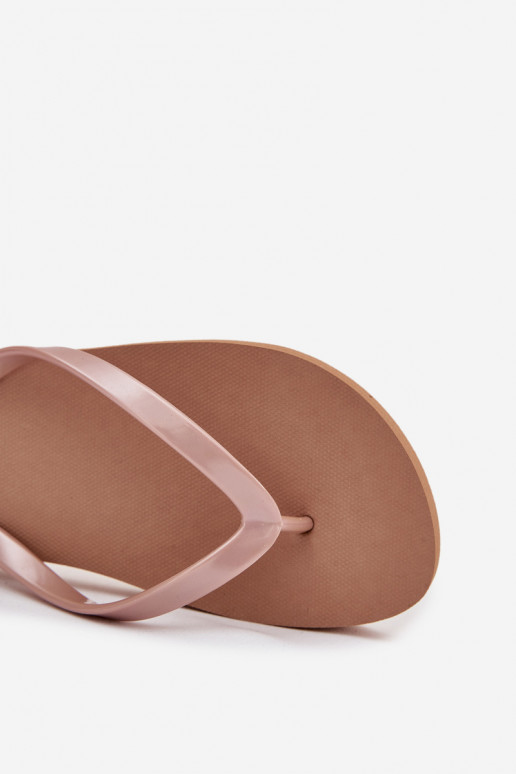 Women's Flip Flops Light Brown 4FMM00FFLIF018-82S Women's Flip Flops Light Brown 4FMM00FFLIF018-82S