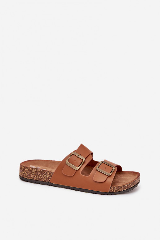 Damskie Klapki Na Korkowej PlatformiewithKlamrami Camel Vesina Damskie Klapki Na Korkowej PlatformiewithKlamrami Camel Vesina
