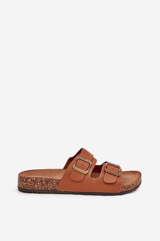 Damskie Klapki Na Korkowej PlatformiewithKlamrami Camel Vesina Damskie Klapki Na Korkowej PlatformiewithKlamrami Camel Vesina