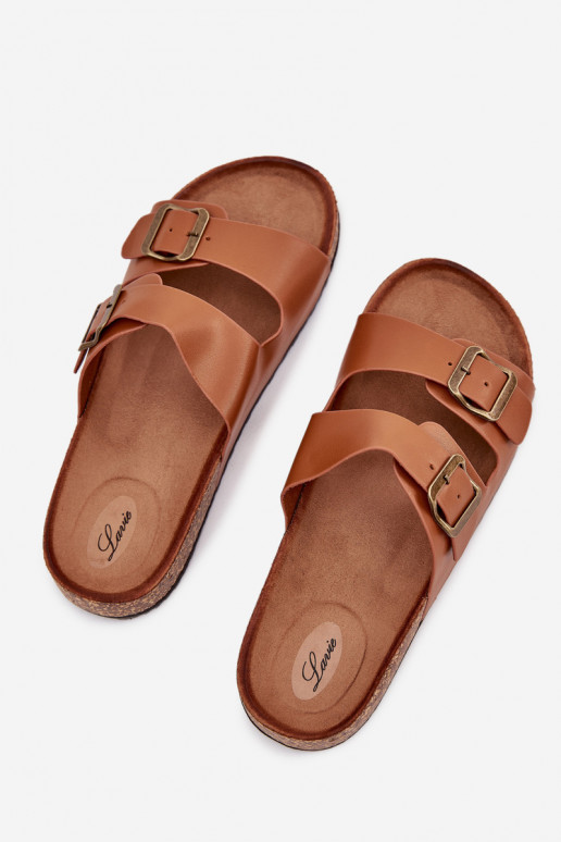 Women's sandals on cork platform with buckles Camel Vesina Women's sandals on cork platform with buckles Camel Vesina