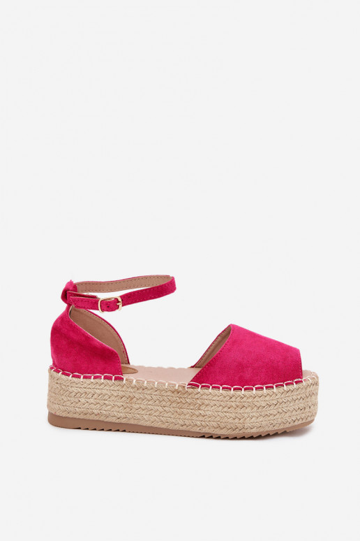 Sandały Espadryle Damskie Na PlatformiewithPlecionką Fuksja Selise Sandały Espadryle Damskie Na PlatformiewithPlecionką Fuksja Selise