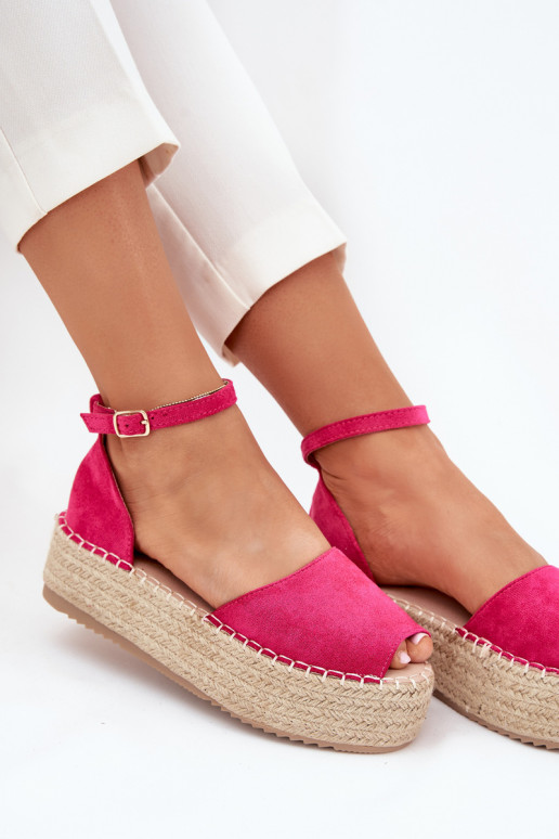 Sandały Espadryle Damskie Na PlatformiewithPlecionką Fuksja Selise Sandały Espadryle Damskie Na PlatformiewithPlecionką Fuksja Selise