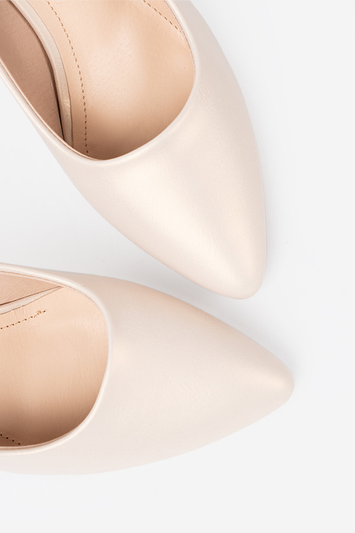 Eleganckie białe damskie czółenka na szpilce