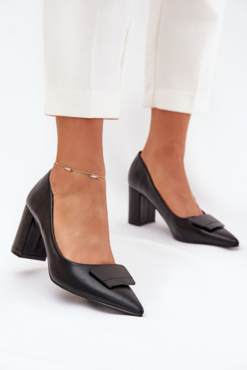 Heels With Decoration Black Celira