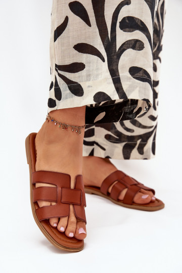 Women's sandals on flat heel Camel Mirona 2
