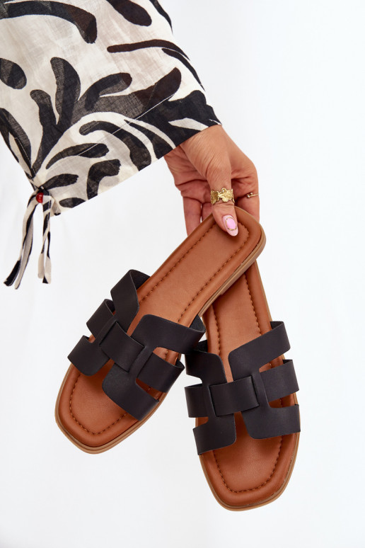 Women's Flat Heeled Sandals Black Mirona Women's Flat Heeled Sandals Black Mirona