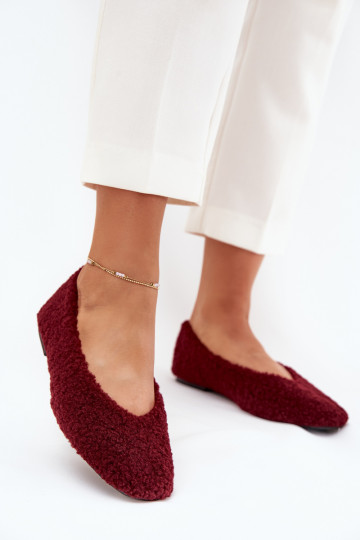 Women's Ballerinas With Sheepskin Bordeaux Zimira 2