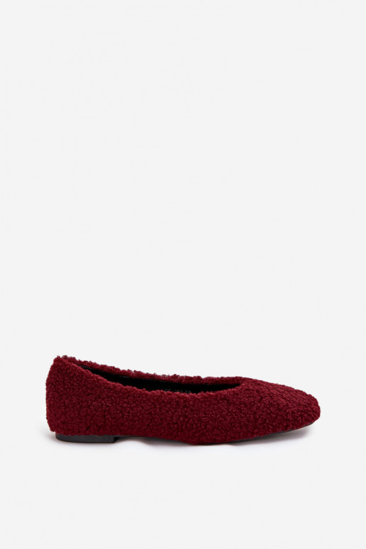 Women's Ballerinas With Sheepskin Bordeaux Zimira Women's Ballerinas With Sheepskin Bordeaux Zimira