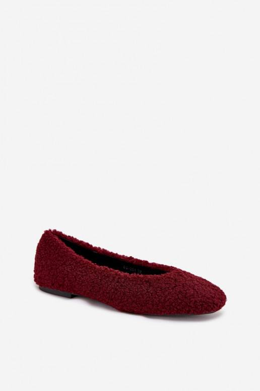 Women's Ballerinas With Sheepskin Bordeaux Zimira Women's Ballerinas With Sheepskin Bordeaux Zimira