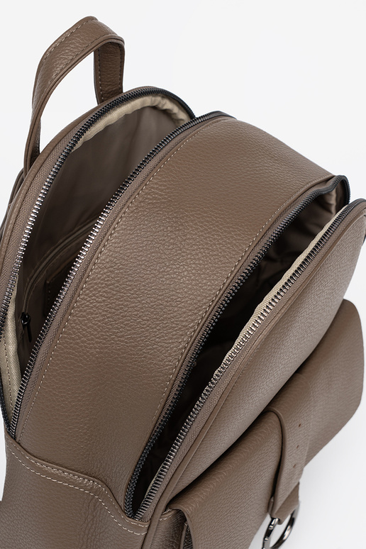 Darkbeige backpack ladies from eco leather Darkbeige backpack ladies from eco leather