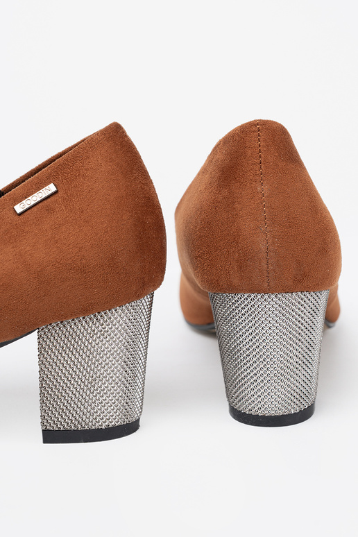 BroInn color High heels z ozdobnym silverm obcasem BroInn color High heels z ozdobnym silverm obcasem