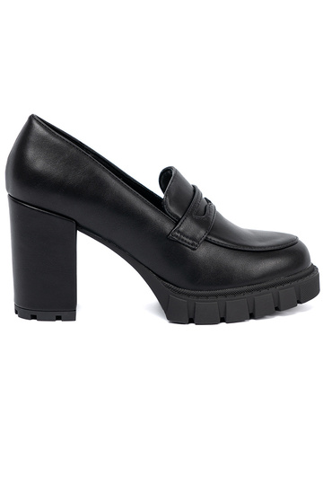 black moccasins on the heel z traperoIną podeszIną 2