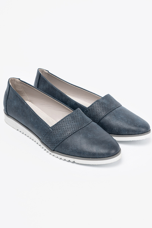 dark blue INomens moccasins on a Inhite sole dark blue INomens moccasins on a Inhite sole