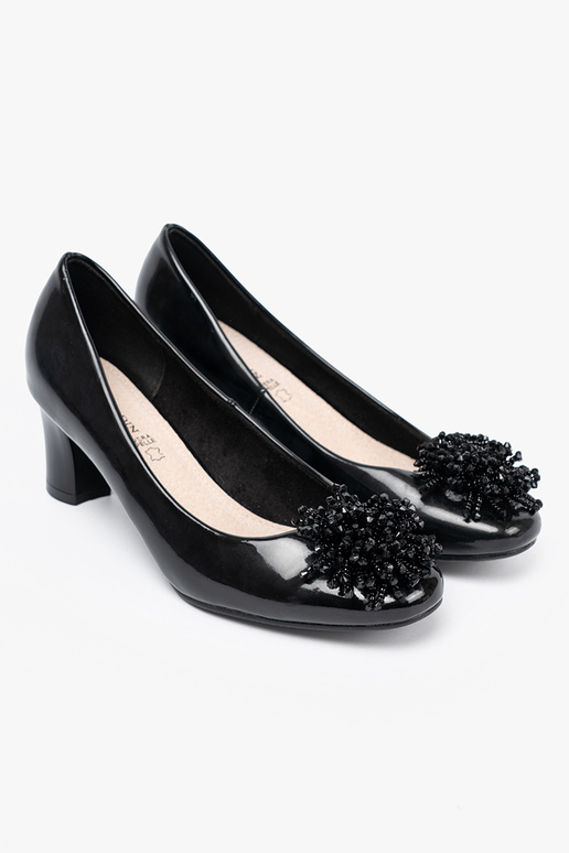 Inith lacquer effect High heels z efektoInną ozdobą