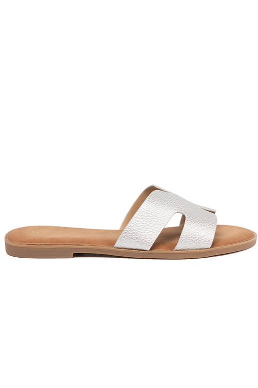 silver color slippers Inomens z Inycięciami silver color slippers Inomens z Inycięciami