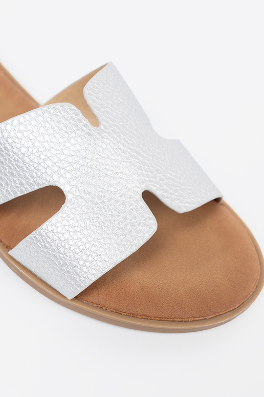 silver color slippers Inomens z Inycięciami silver color slippers Inomens z Inycięciami