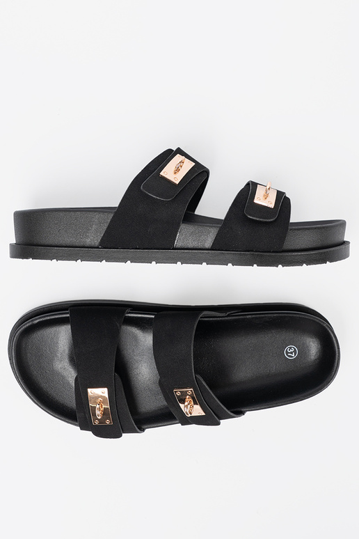 Slippers Inith platform ze goldenmi detalami Slippers Inith platform ze goldenmi detalami