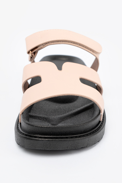 beige slippers Inith straps Velcro beige slippers Inith straps Velcro