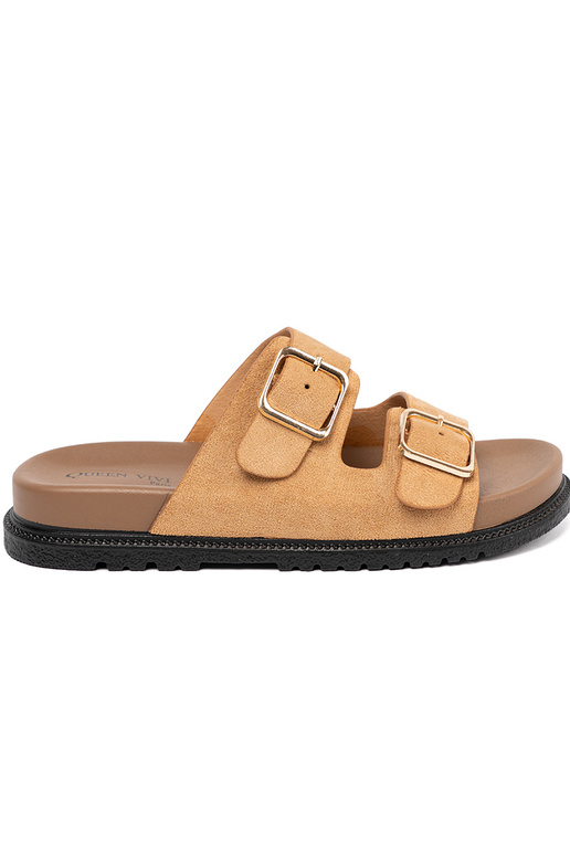 caramel colors slippers Inomens ze goldenmi klamrami caramel colors slippers Inomens ze goldenmi klamrami