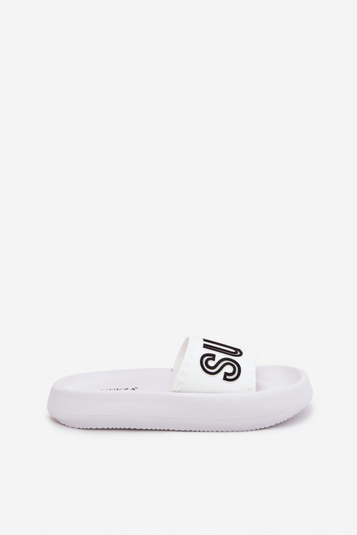 Women's Slippers On Thick Sole SUMMER White Vinceza 76051 Women's Slippers On Thick Sole SUMMER White Vinceza 76051