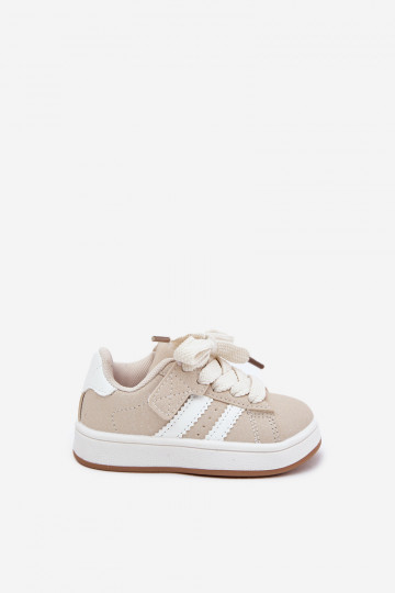 Buty Sportowe Sneakersy Dziecięce Beżowe Zerisa 2