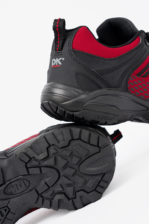 Buty trekkingowe damskie na grubej podeszwie DK czerwone