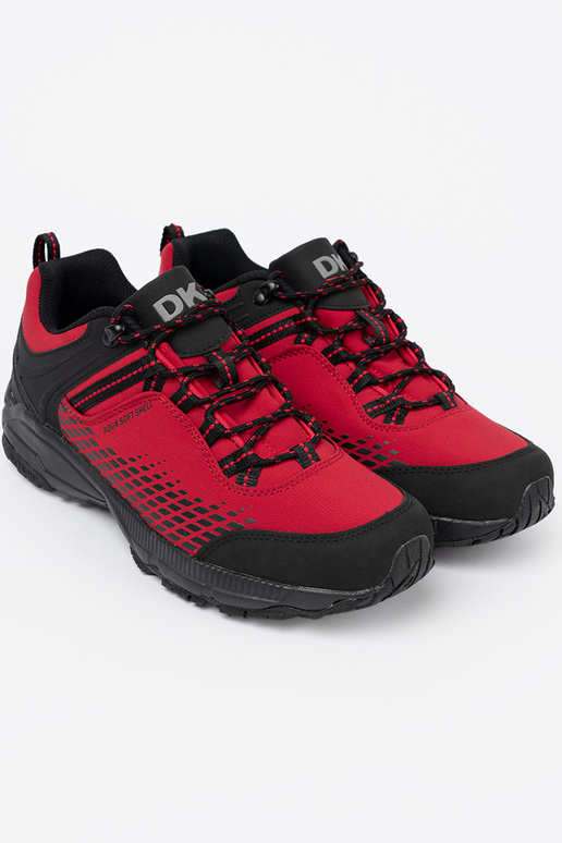 Mens hiking boots on a thick sole DK Red Aqua Softshell