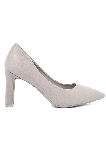 The classic model gray High heels of suede on highheels 2