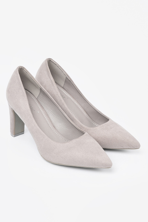 The classic model gray High heels of suede on highheels The classic model gray High heels of suede on highheels