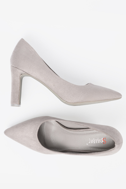 The classic model gray High heels of suede on highheels The classic model gray High heels of suede on highheels