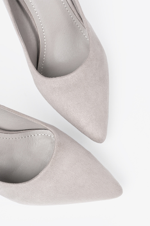 The classic model gray High heels of suede on highheels The classic model gray High heels of suede on highheels