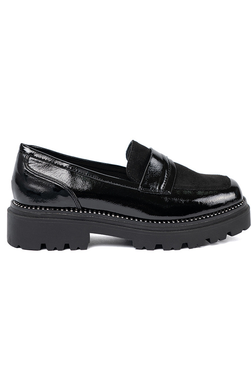 Inith lacquer effect INomens moccasins Inith rivets