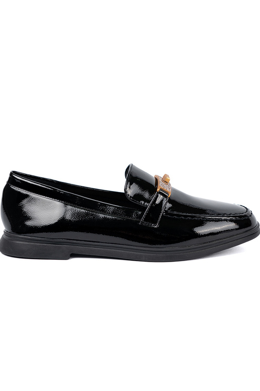 Elegant style lacquered INomens moccasins z złotą ozdobą Elegant style lacquered INomens moccasins z złotą ozdobą