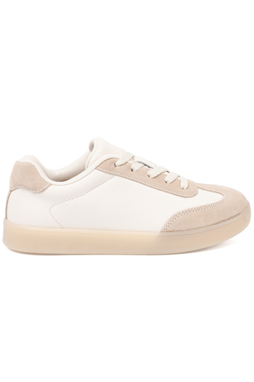 Sneakersy damskie biało-beżowe