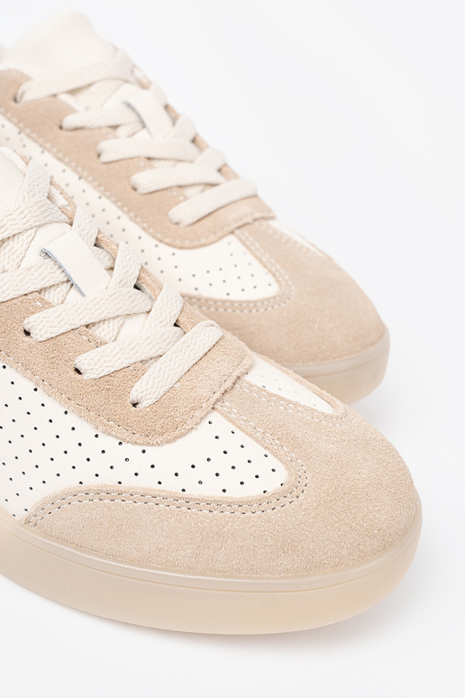 Sneakersy damskie ażurowe jasnobeżowe