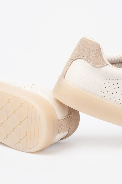 Sneakersy damskie ażurowe jasnobeżowe