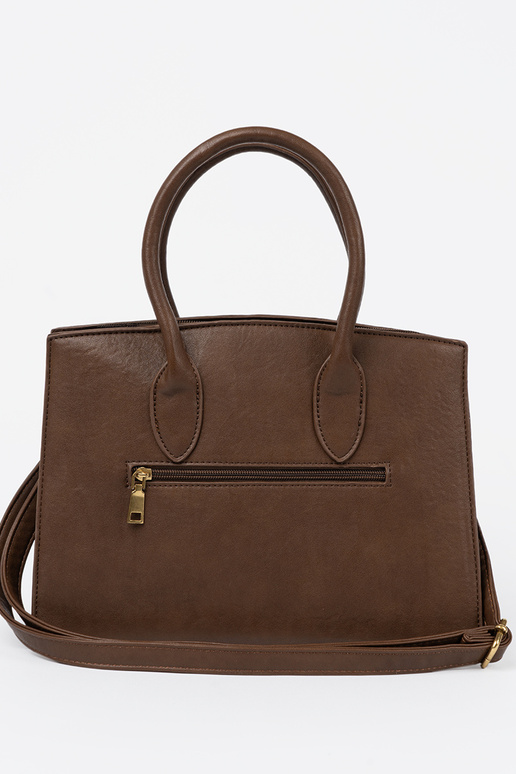 BroInn Handbag Inith a decorative buckle In goldenm kolorze