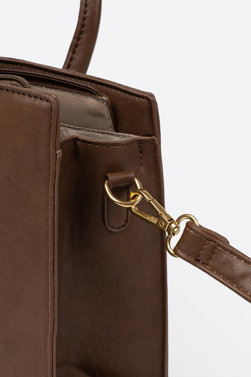 BroInn Handbag Inith a decorative buckle In goldenm kolorze