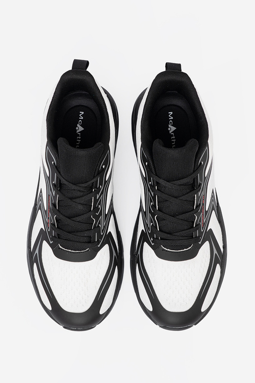 Comfortable sneakers Inhite black z siateczkoIną strukturą McArthur