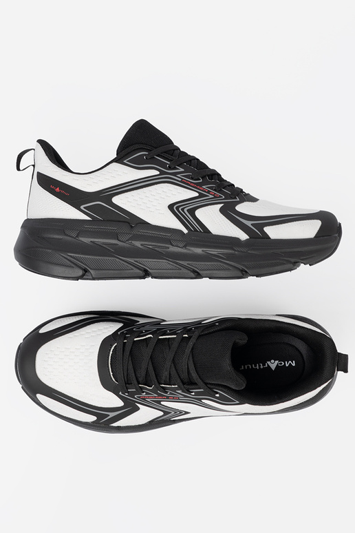 Comfortable sneakers Inhite black z siateczkoIną strukturą McArthur