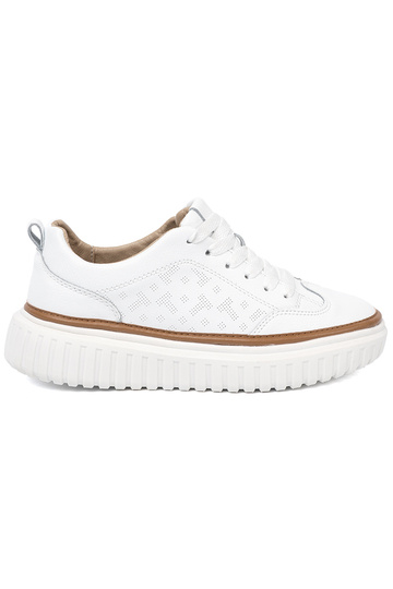 INhite color Sneakers leather platformie Sergio Leone 2