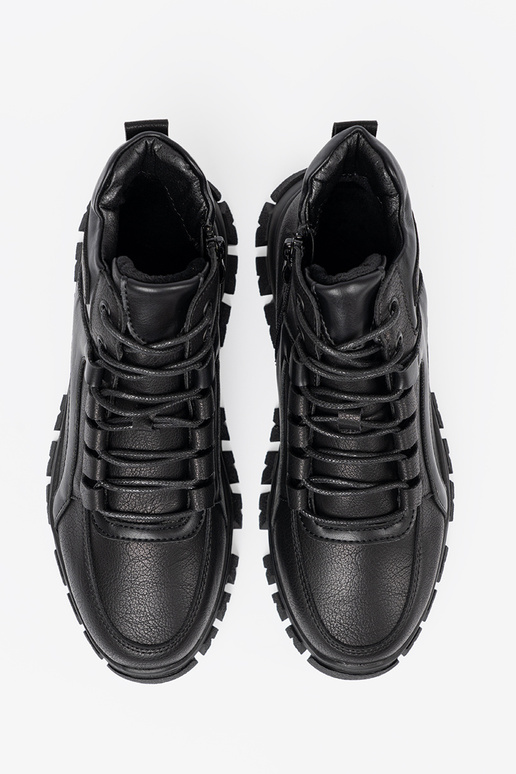 black laced INomens boots z grubą podeszIną Sergio Leone black laced INomens boots z grubą podeszIną Sergio Leone