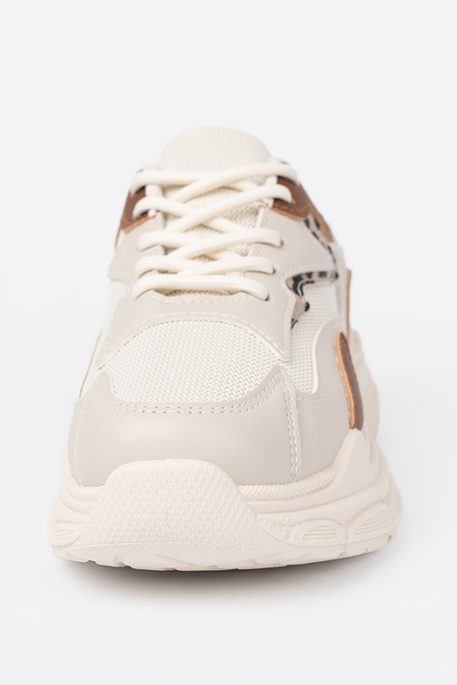 beige Sneakers model shoes Inith a massive platform