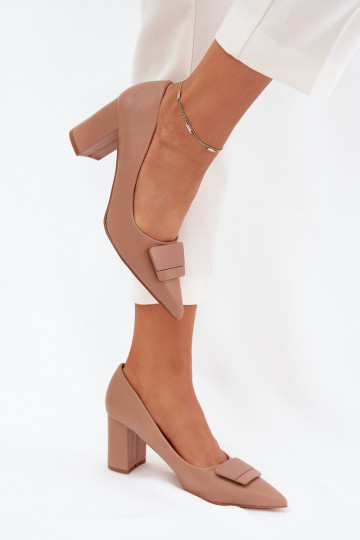 Heels With Decoration Dark Beige Celira