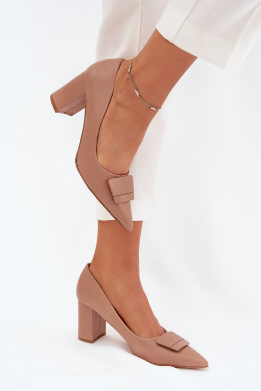 Heels With Decoration Dark Beige Celira