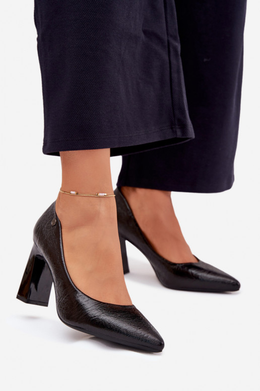 Women's Heeled Pumps Vinceza 62252 Black