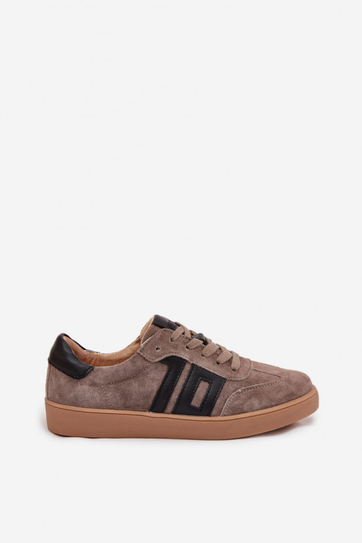 Zamszowe Sneakersy Damskie Vinceza 79557 Ciemnobeżowe Zamszowe Sneakersy Damskie Vinceza 79557 Ciemnobeżowe