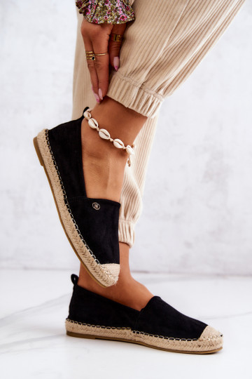Damskie Zamszowe Espadryle Czarne Joaquin 2
